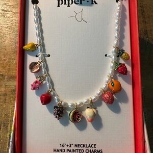 Piper K Necklace with Hand-Painted Charms